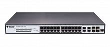 S2528-P Коммутатор Ethernet POE switch with 28 GE ports (1 console port, 24 GE POE TX ports, 4 GE TX/SFP combo ports , standard AC220V power supply, 370W POE power consumption, the cooling fan, 1U, standard 19-inch rack-mounted installation), S2528-P