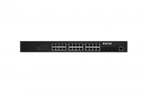 S4600-28X-P-SI  L2+ PoE Full Gigabit Access Switch(24*10/100/1000Base-T + 4* 10G SFP+),  AC power, static routing, PoE af/at,  370W PoE powe