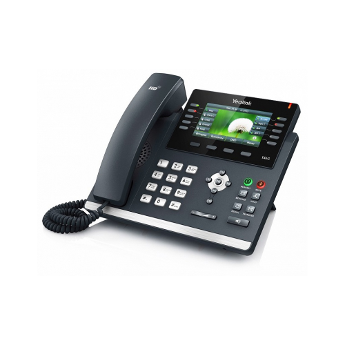 Телефон Yealink SIP-T46G SIP-телефон, цветной экран, 16 линий, BLF, PoE, GigE, БЕЗ БП, SIP-T46G
