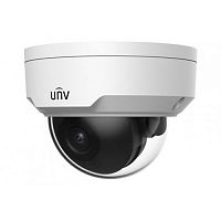 Uniview IPC324LE-DSF28K-G Видеокамера IP Купольная антивандальная:  фикс. объектив 2.8мм, 4MP, Smart IR 30m, WDR 120dB, Ultra 265_H.264_MJPEG, MicroSD