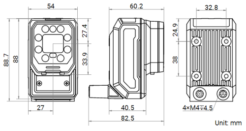 ����������� ����������� ����� Hikrobot ID5000X, MV-ID5050XM-25M-RBN �� �������� �������� ���� 3