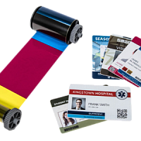 Полноцветная лента с черной панелью и оверлеем (YMCKO) на 250 оттисков + чистящий ролик; для принтеров Advent SOLID 210/310/510, ASOL-YMCKO250