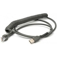 Изображение Кабель Cable, USB, Type A,TPUW, Coiled, 2.4m, Black, 90A052285 от магазина СканСтор