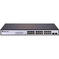 S1526-24P Коммутатор Unmanaged Multi functional PoE Switch (24 1000M PoE ports, 2 GE SFP ports  built-in AC220V power supply  370W PoE power, rack-mounted installation), S1526-24P